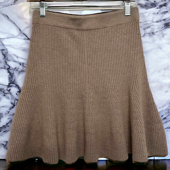 Tanya Taylor Dresses & Skirts - NWT - Tanya Taylor Jennie Rib-Knit Wool Skirt With Flared Hem in TPMEL Size: S